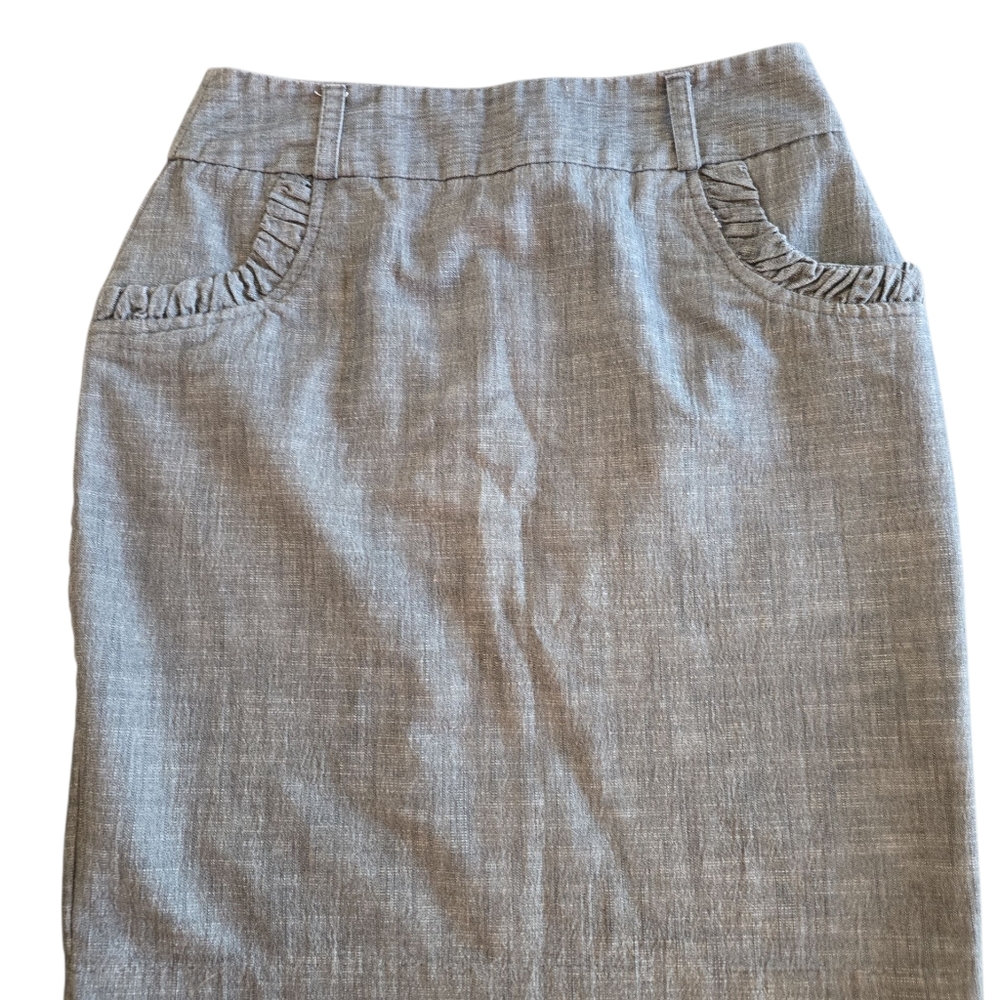 Iz Byer Light Gray Pencil Skirt